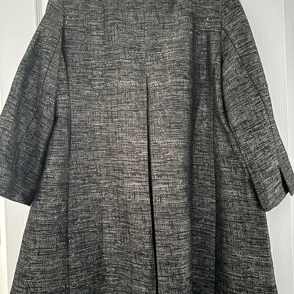 Eileen Fisher Charcoal and Black Cape Jacket - Picture 4 of 6